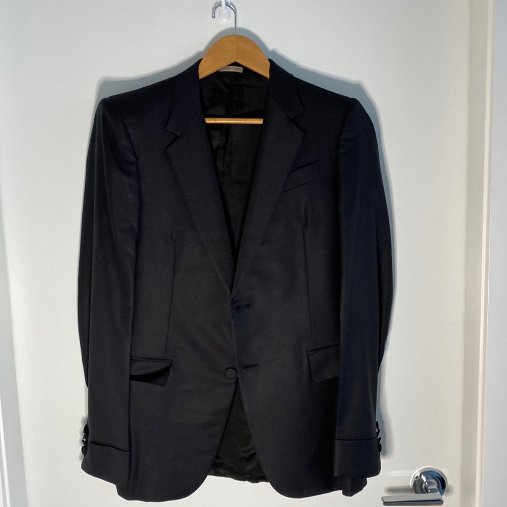 Bottega Veneta Men’s Black Tuxedo Size 48 European